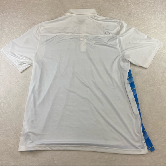 NWT Gleneagles Greg Norman Play Dry Golf Polo Shirt Mens XXL 2XL White Stripe - Picture 8 of 14